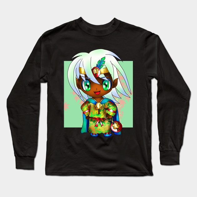cute dnd elf cleric serving zivilyn, god of wisdom Long Sleeve T-Shirt by cuisinecat